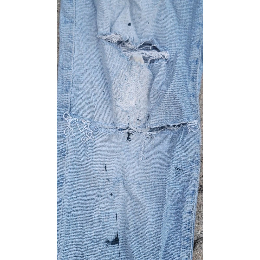 GUESS Jeans Daredevil Bootcut Distressed Reworked Denim Jeans - Picture 7 of 10